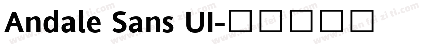 Andale Sans UI字体转换